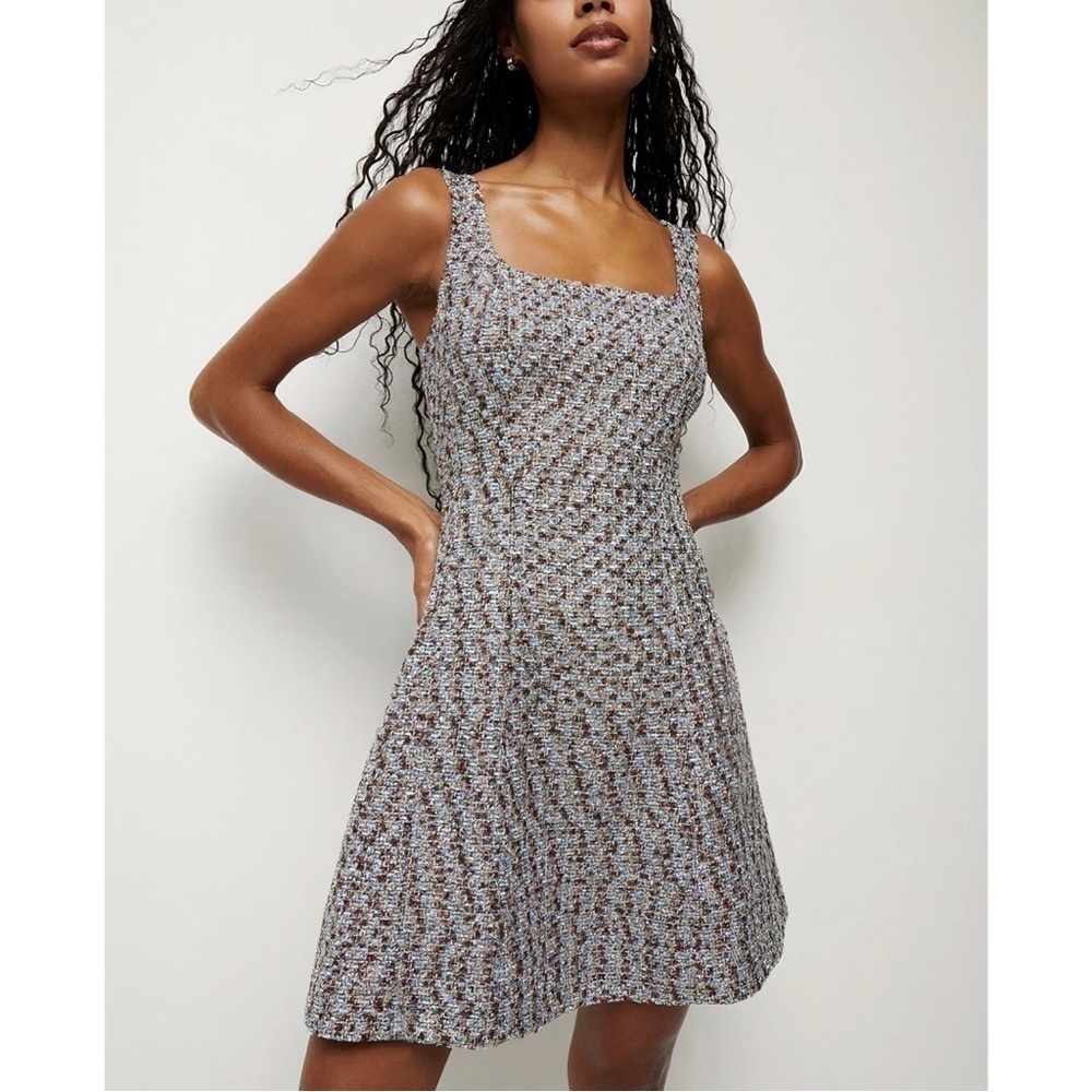 Veronica Beard Tweed Mini Sleeveless Delphine Dress